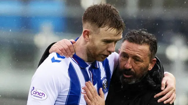 Derek McInnes and Stuart Findlay of Kilmarnock