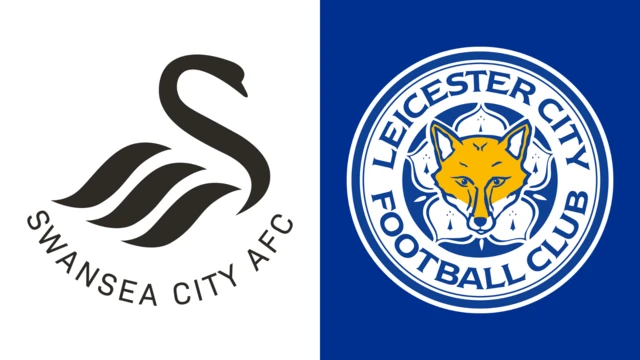 Swansea City and Leicester City club badges