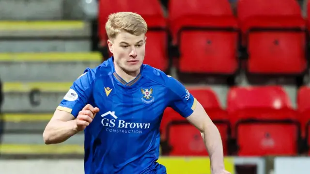 Zach Mitchell in action for St Johnstone