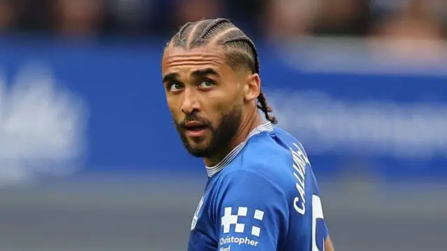 Dominic Calvert-Lewin of Everton during the Premier League match between Everton FC and Brighton & Hove Albion FC at Goodison Park on August 17, 2024