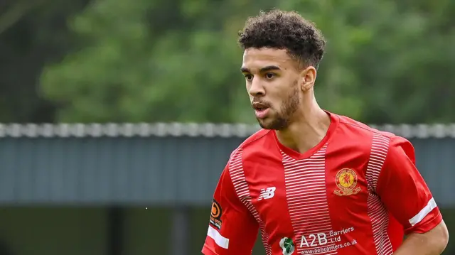 TJ Bramble in action for Welling United in 2023