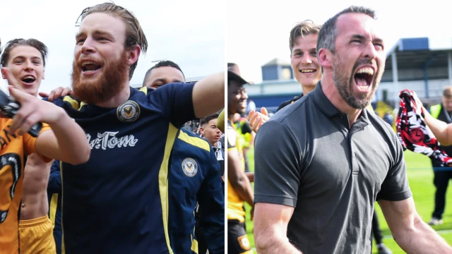 Mark O'Brien celebrating in 2017 and Christian Fuchs celebrating in 2026
