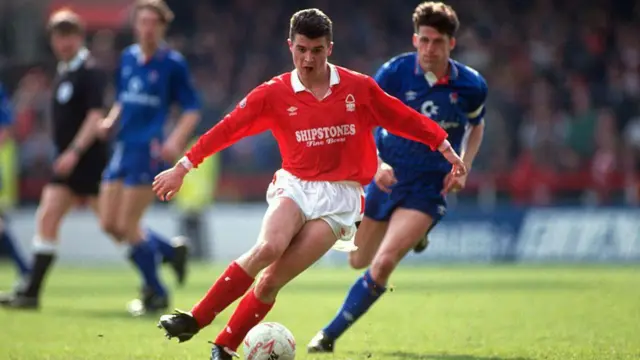 Roy Keane playing for Nottingham Forest