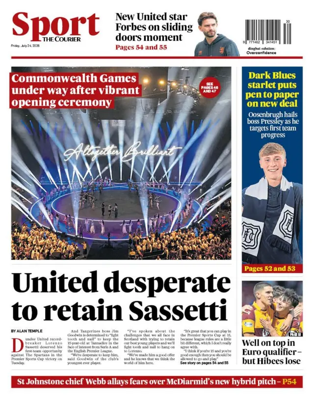The Courier back page