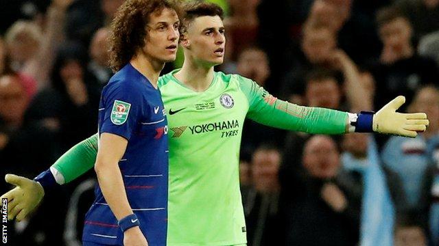 David Luiz and Kepa Arrizabalaga