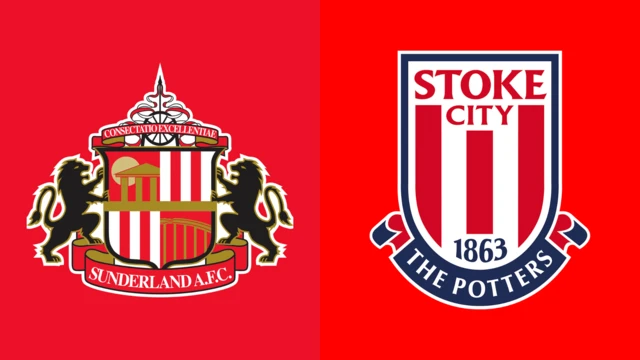 The Sunderland and Stoke City crests 