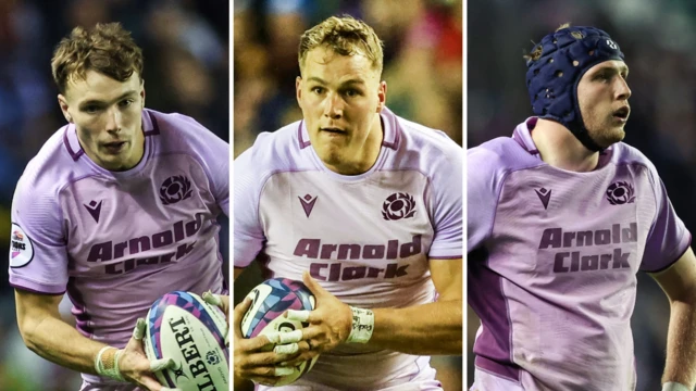 Jamie Dobie, Duhan van der Merwe and Liam McConnell