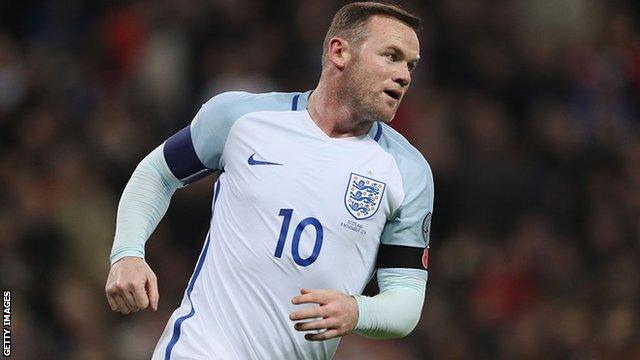 England striker Wayne Rooney