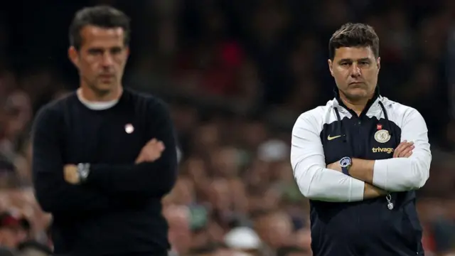 Marco Silva and Mauricio Pochettino on the touchline