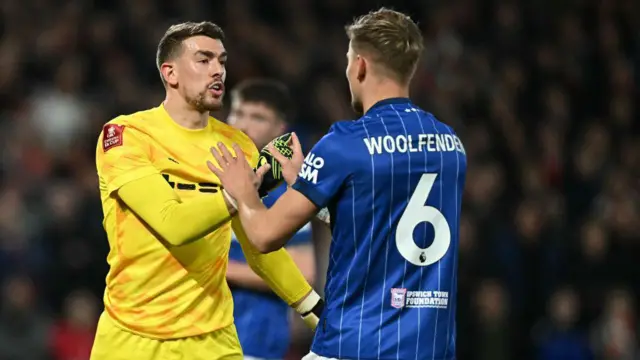 Alex Palmer with Luke Woolfenden
