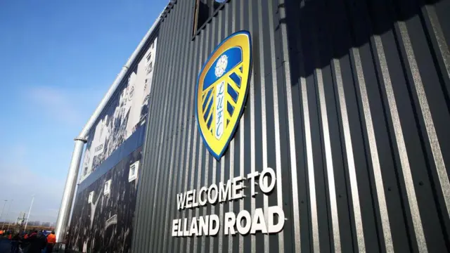 The sign outside of Leeds United's Stadium reads "Welcome to Elland Road"