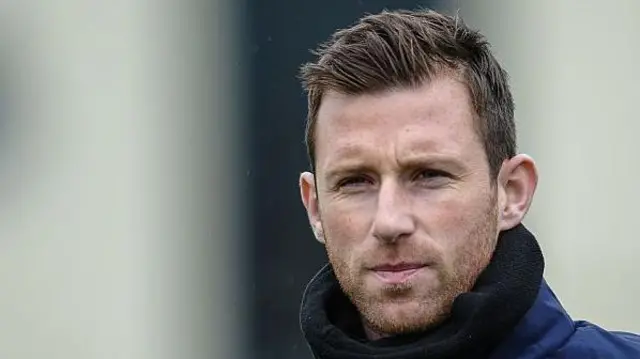 Mike Williamson walks outside during the Newcastle United Training session at The Newcastle United Training Centre 