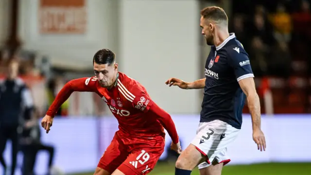 Aberdeen's Ester Sokler and Dundee's Clark Robertson