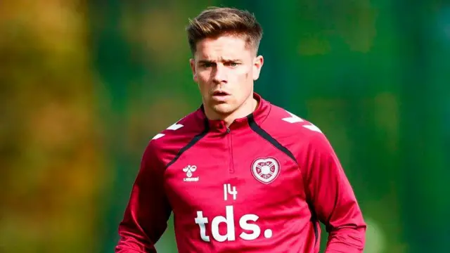 Hearts midfielder Cammy Devlin
