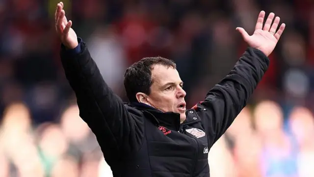 Sunderland manager Regis Le Bris looks on