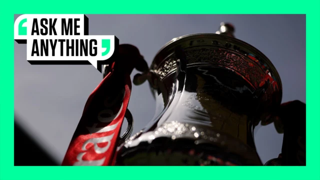 Ask Me Anything banner with FA Cup trophy