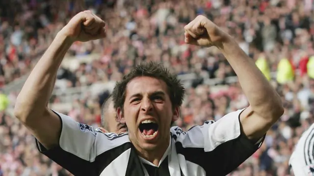 Newcastle sub Michael Chopra celebrates after his equalising goal during the Barclays Premiership match between Sunderland and Newcastle United at The Stadium of Light