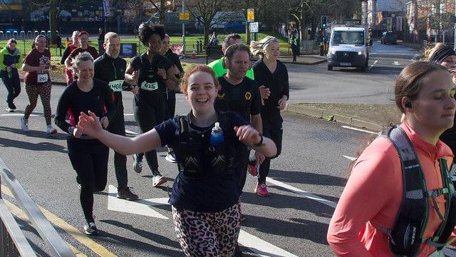 Runners in the Wolverhampton 10k race