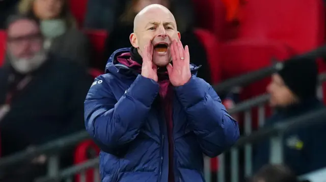 Lee Carsley shouting from the touchline