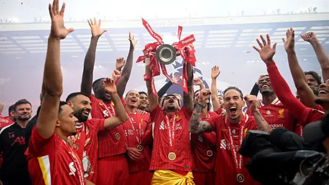Luis Diaz lifts Premier League trophy