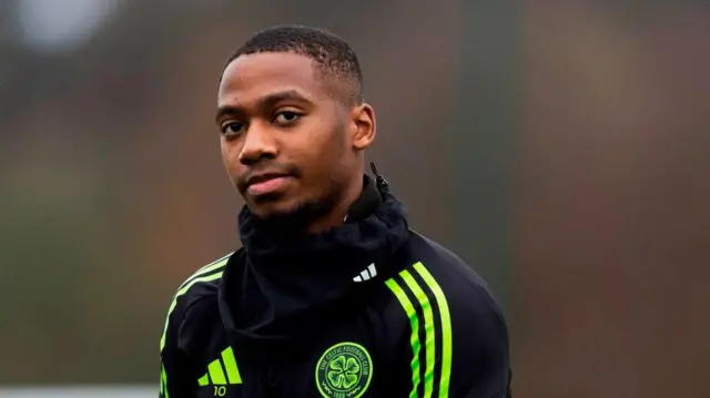 Michel-Ange Balikwisha during a Celtic training session