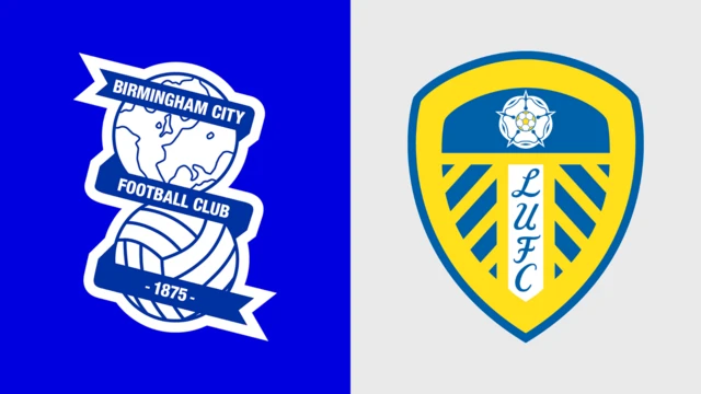 Birmingham City and Leeds United club badges