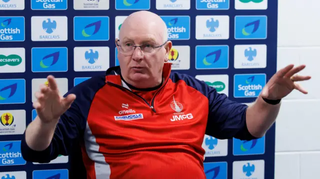 John McGlynn in his pre-match press conference