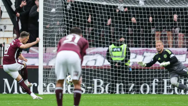 Shankland scored from the spot to seal Hearts' 3-1 win over Celtic in October