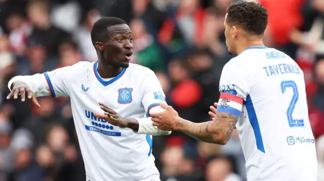 Mohamed Diomande and captain James Tavernier