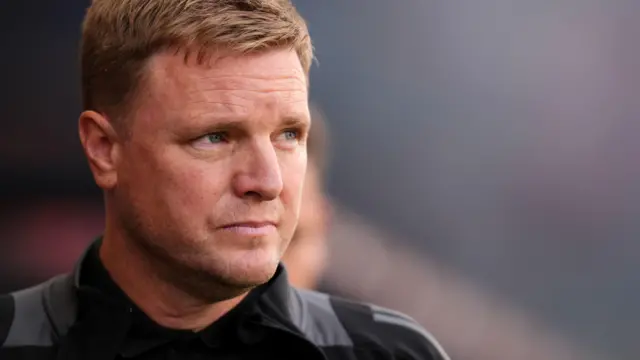 Eddie Howe looks on