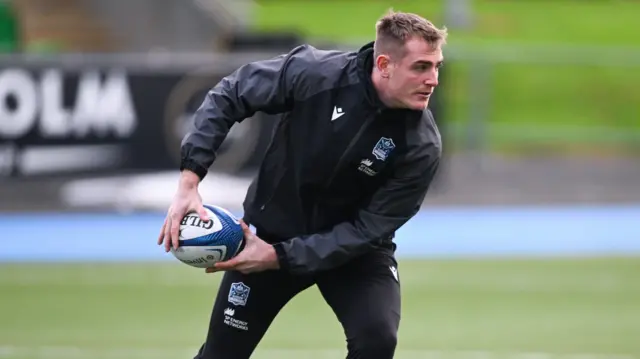 Stafford McDowall in a Glasgow Warriors training session