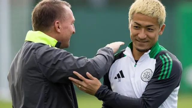 Brendan Rodgers and Daizen Maeda