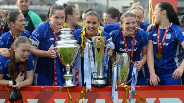 Cardiff City Women won the treble last season