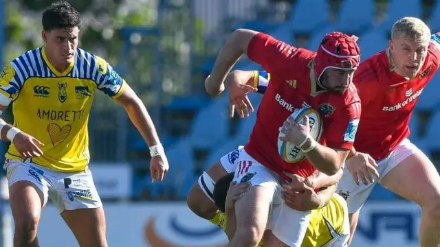 Munster's John Hodnett in action against Zebre