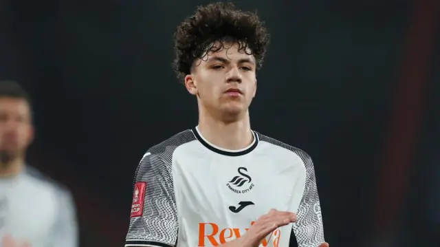 Filip Lissah in action for Swansea 