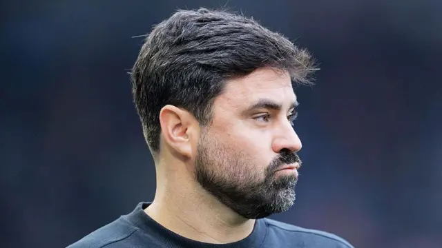 Swansea head coach Vitor Matos on the touchline 