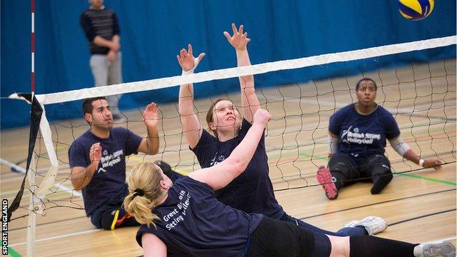 sitting volleyball