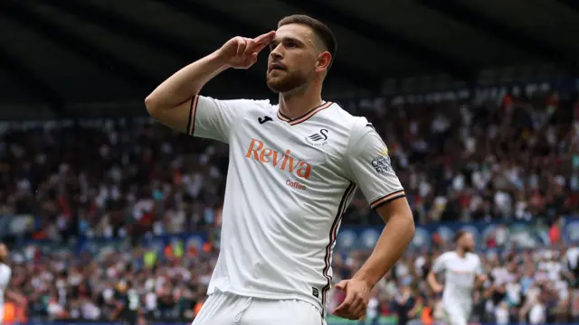 Zan Vipotnik celebrates scoring against Gillingham