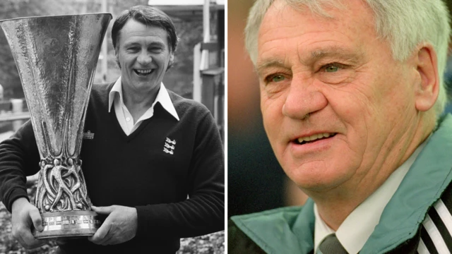 Images of Sir Bobby Robson during his spells as manager of Ipswich Town and Newcastle United