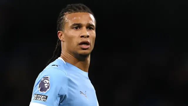 Nathan Ake in action for Manchester City