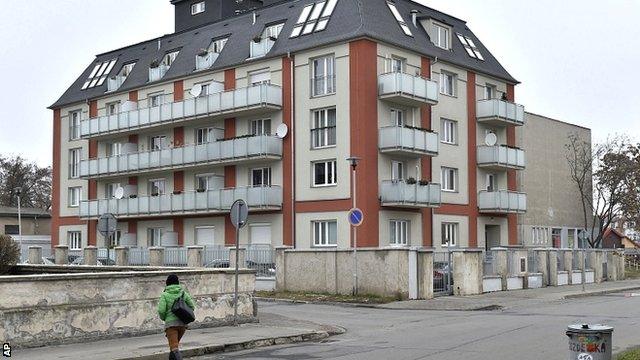 The apartment block in Prostejov where Kvitova was attacked and injured