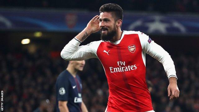 Arsenal forward Olivier Giroud