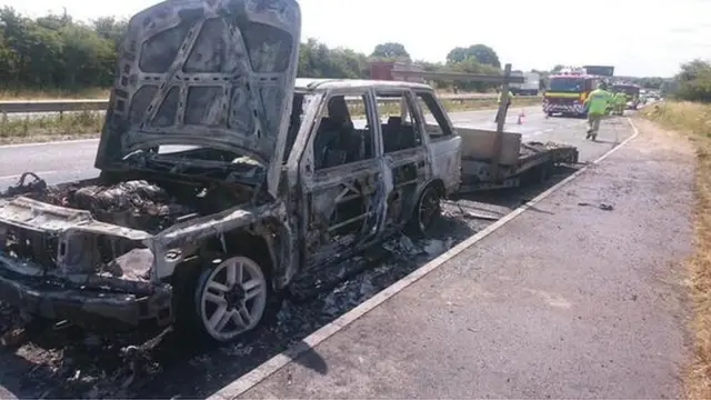 Burnt out vehicle