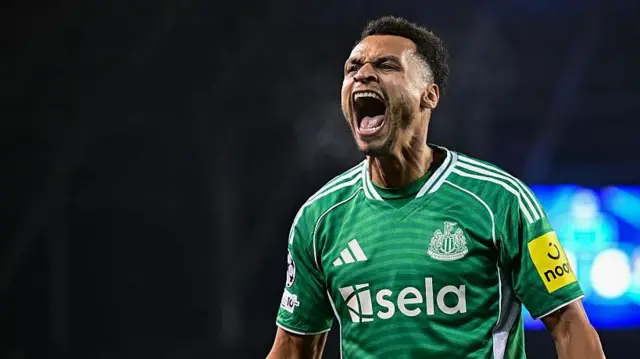 Jacob Murphy celebrates scoring against Qarabag