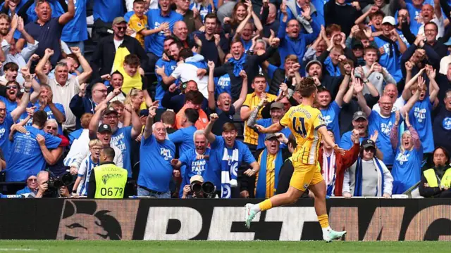 Brighton fans celebrate
