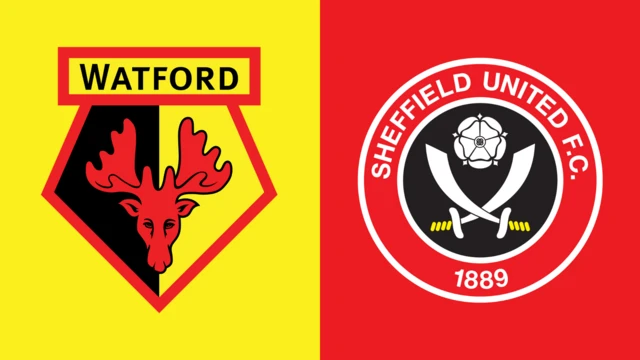 Watford and Sheffield United club badges