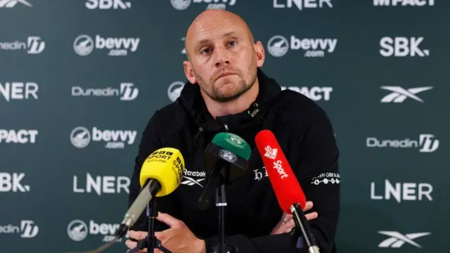 Hibs head coach David Gray