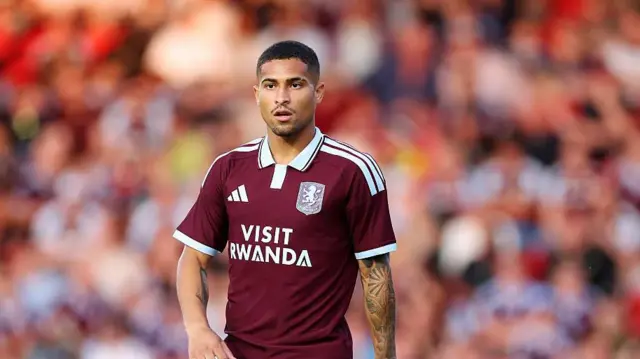 Joao Gomes playing for Aston Villa