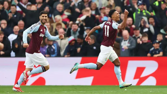 Ollie Watkins celebrates