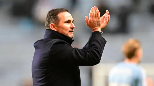 Coventry City boss Frank Lampard applauds the home fans